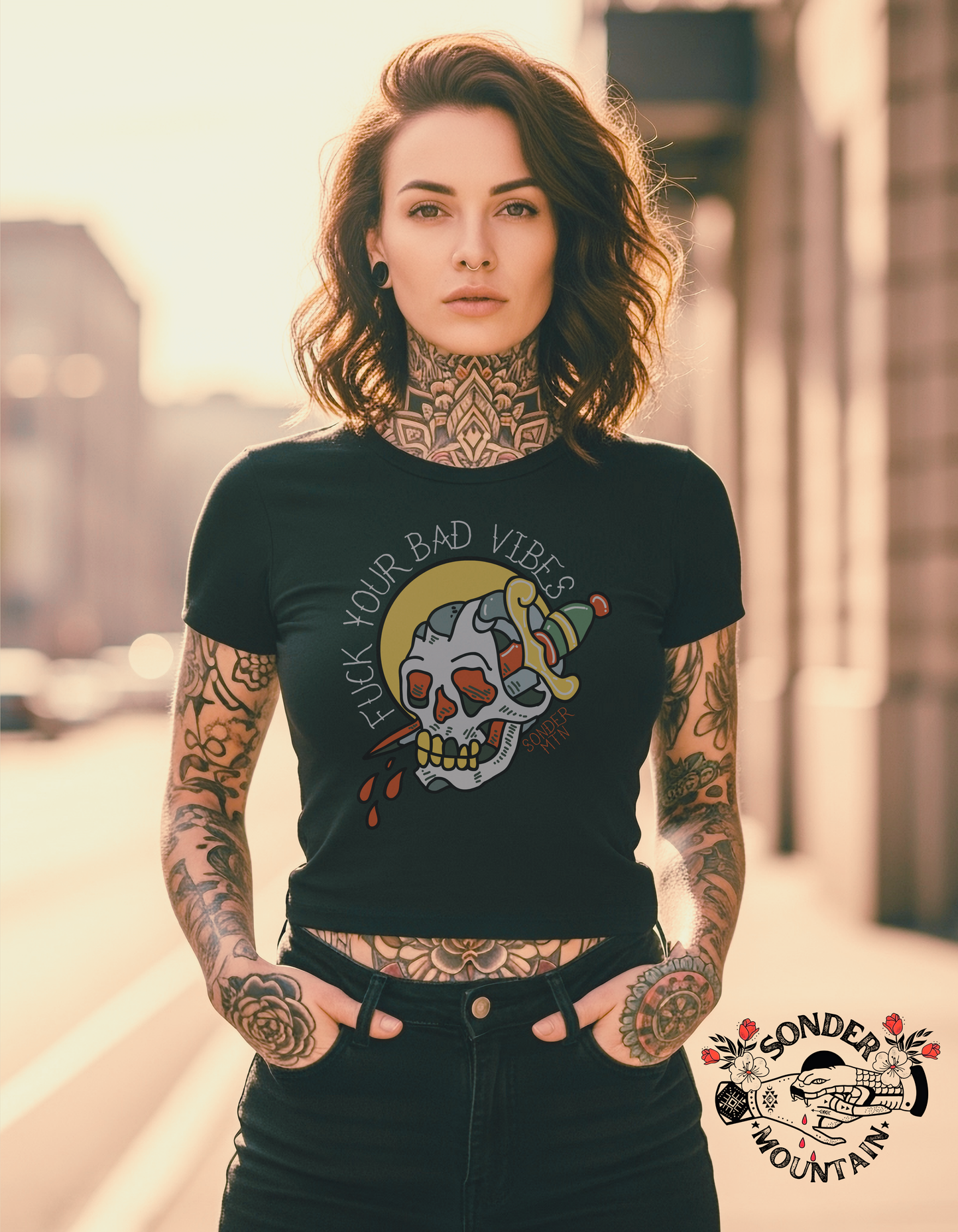 Bad Vibes - Trad Women’s crop top