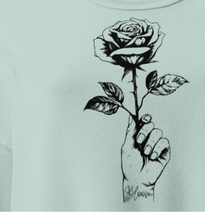 Bloom - Tattooed Crop Sweatshirt