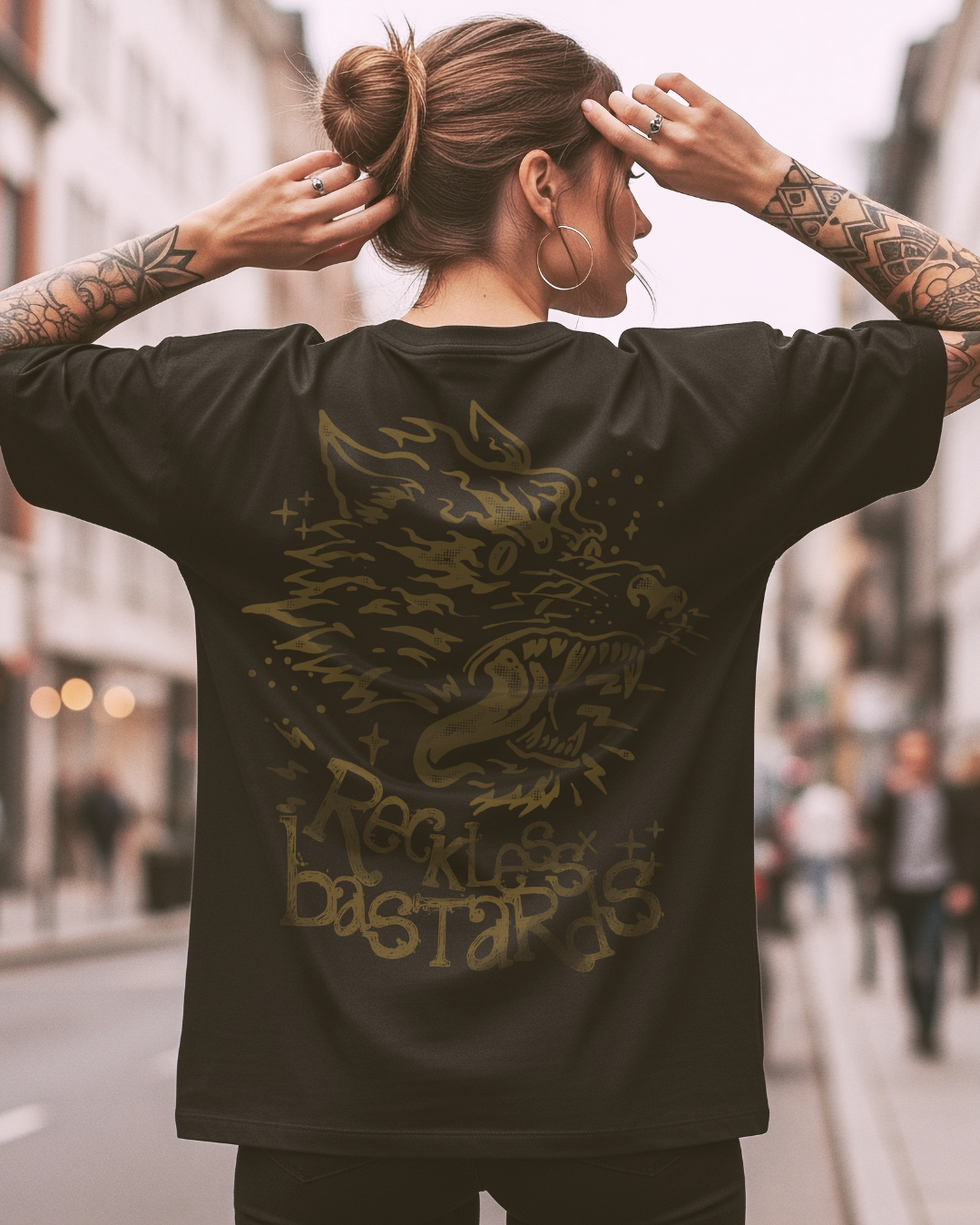 Reckless Bastards - Vintage-Inspired Unisex T-shirt, Casual Cool Apparel, Perfect for Tattoo Lovers, Streetwear Style