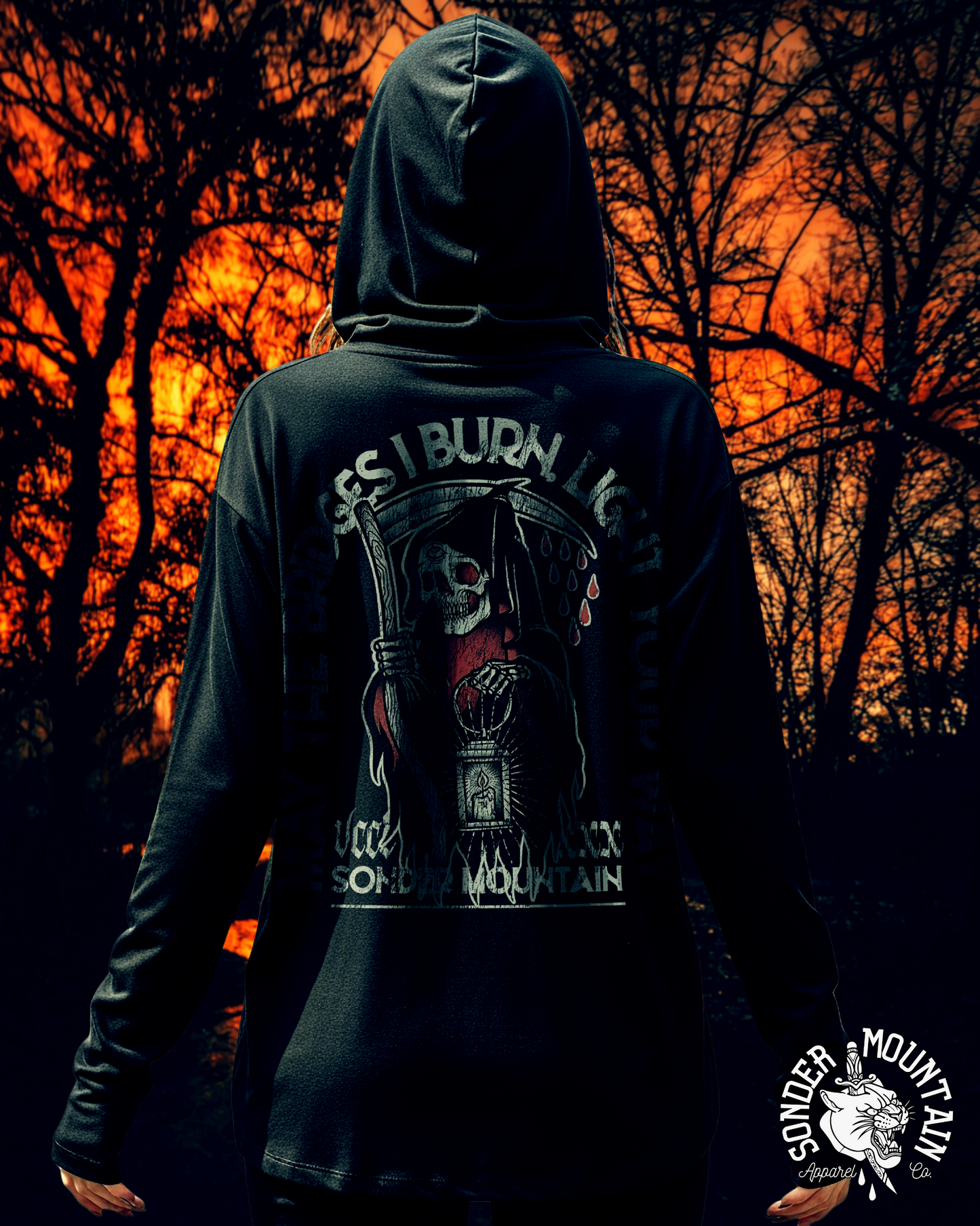 Light Your Way - Reaper Hooded long-sleeve tee