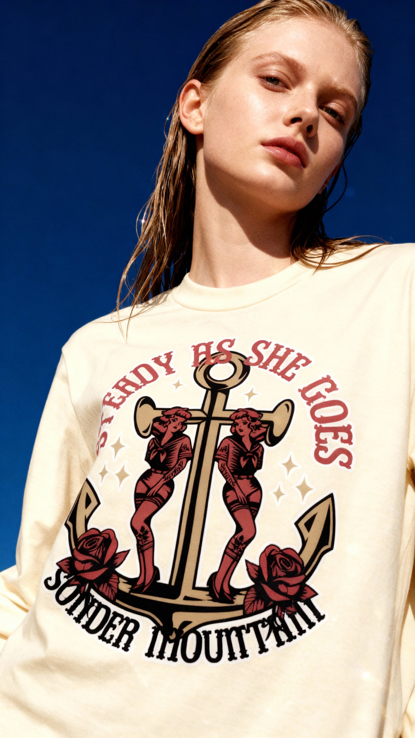 Steady as She Goes - Premium heavyweight long sleeve shirt