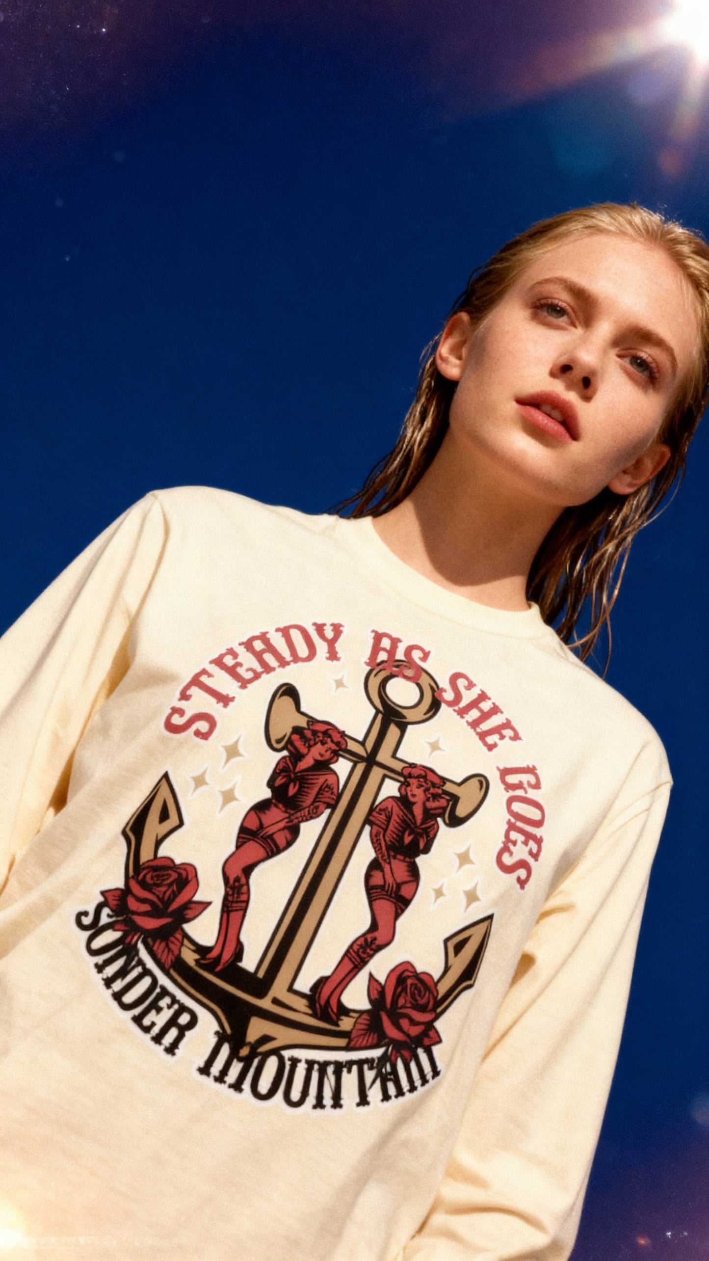 Steady as She Goes - Premium heavyweight long sleeve shirt