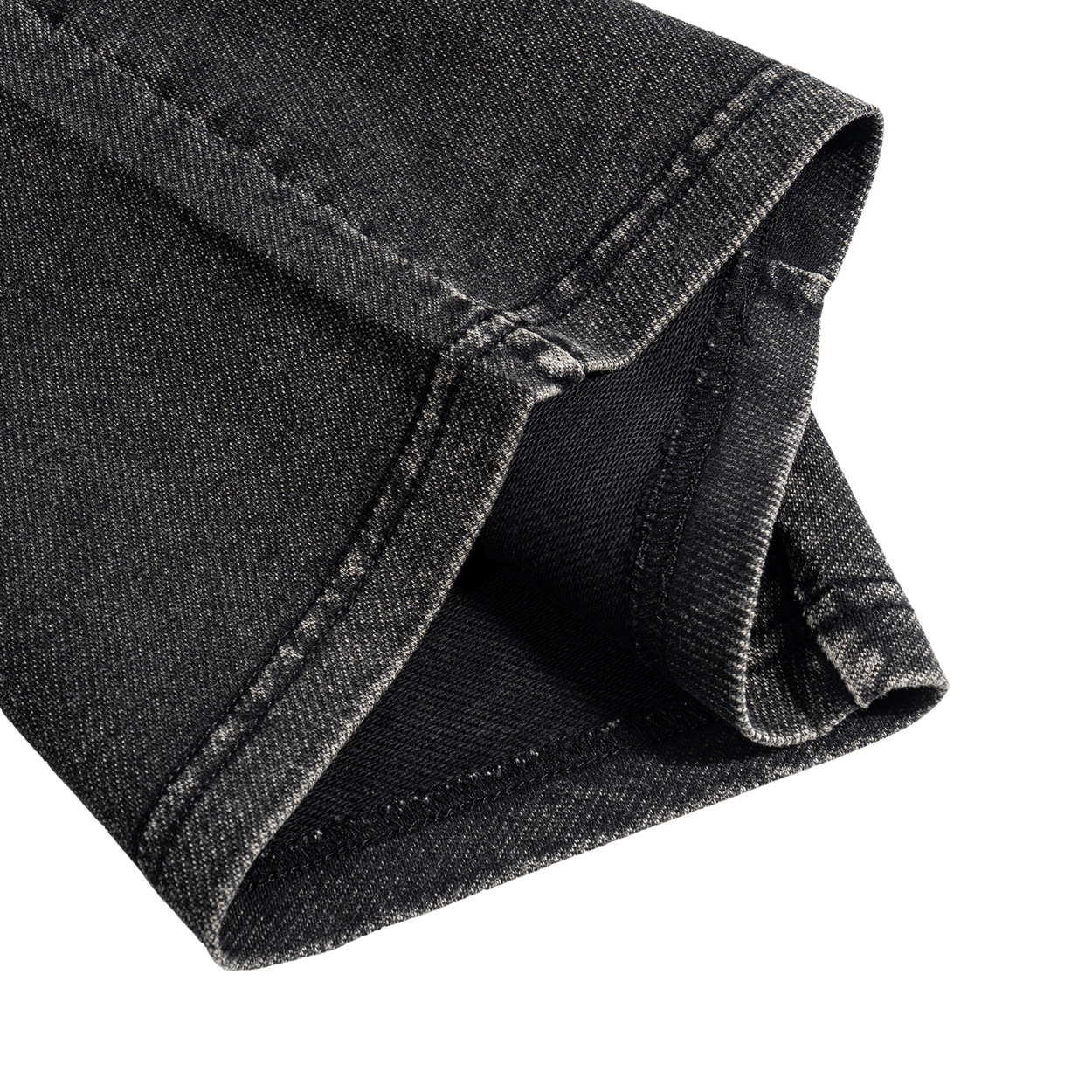 Bones - Snow Wash Drawstring Cotton Denim Pants