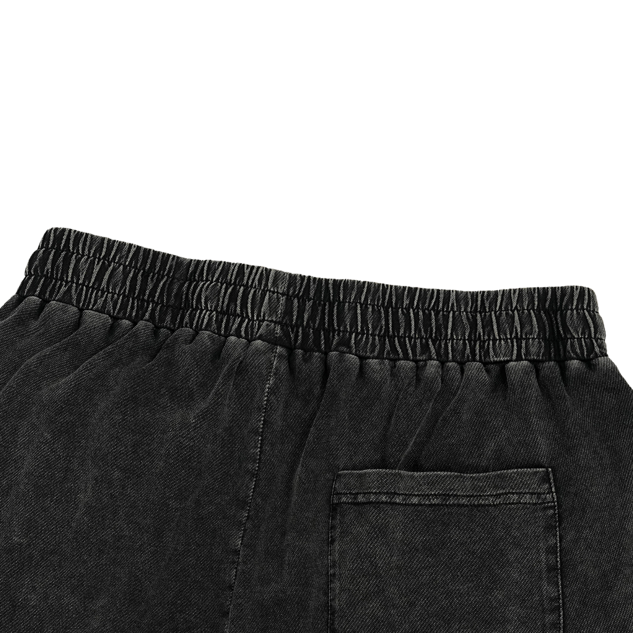 Bones - Snow Wash Drawstring Cotton Denim Pants