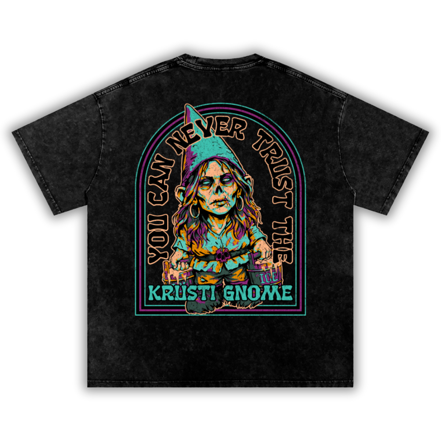 Krusti Gnome - Ice Washed Oversized Cotton T-Shirt