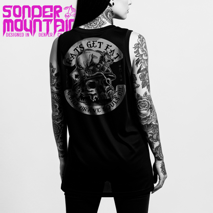 Rats Get Fat - Old School Recycled unisex basketball jersey