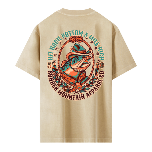 Mile High - Rock Bottom Vintage Wash Drop Shoulder T-shirt