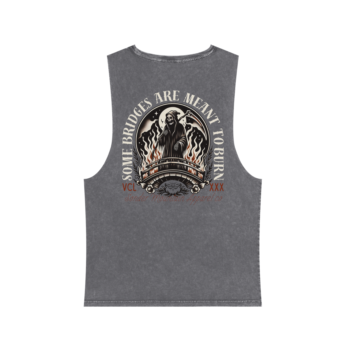 Meant To Burn - Reaper Unisex Stonewash Tank Top,