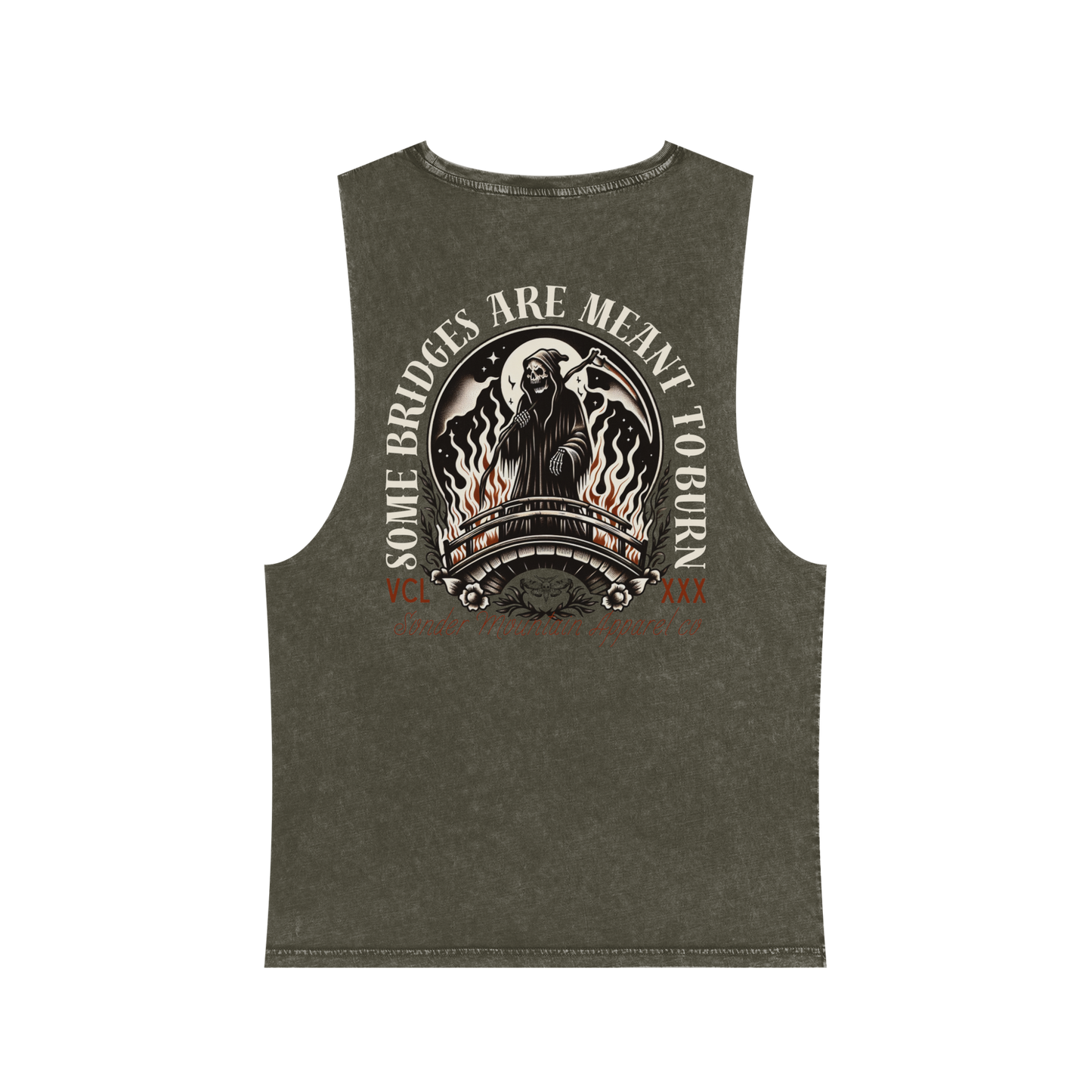 Meant To Burn - Reaper Unisex Stonewash Tank Top,