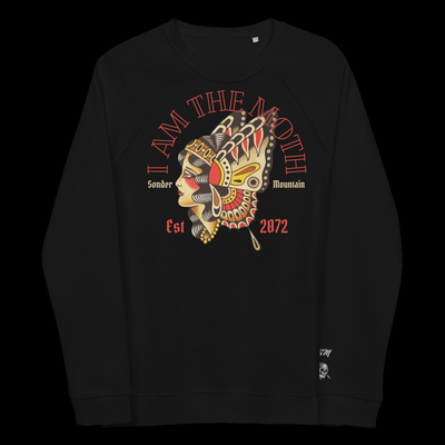 The Moth - Tattooed organic raglan sweatshirt