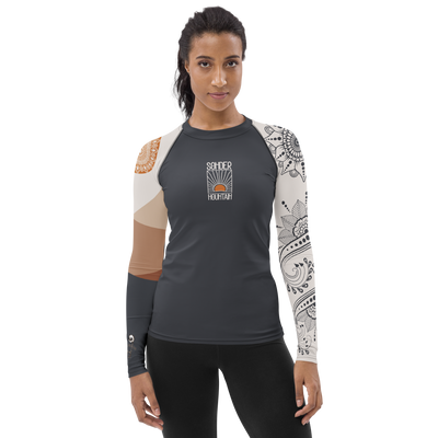 I Am The Ocean - Women's Henna Rash Guard