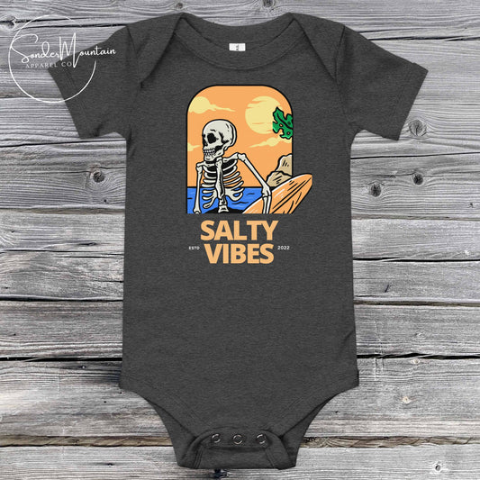 Salty Vibes - Baby short sleeve one piece
