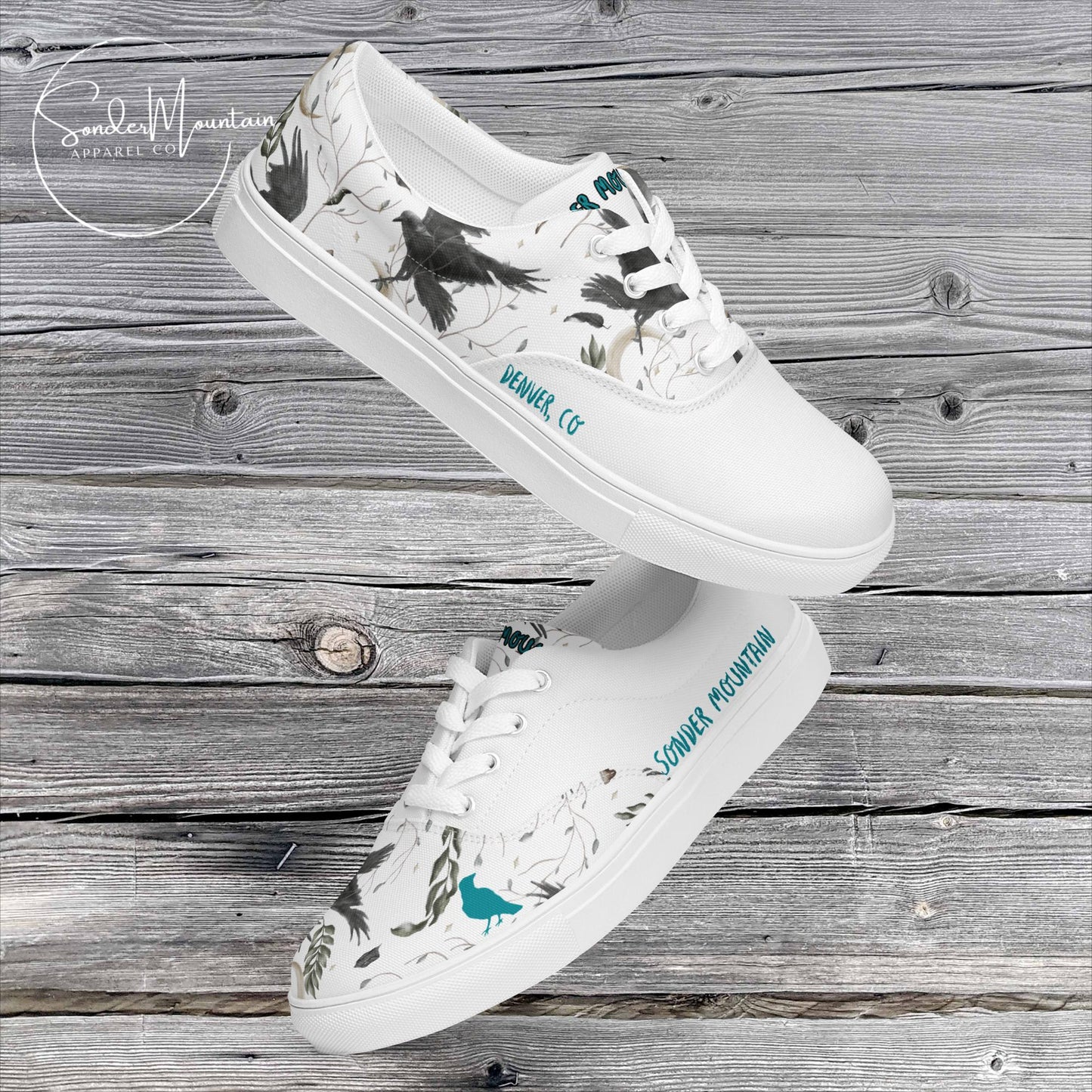 The White Crow - Men’s lace-up canvas shoes