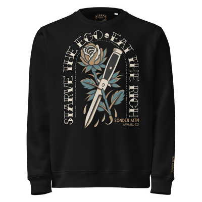 Eat The Rich - Unisex organic mid-weight sweatshirt