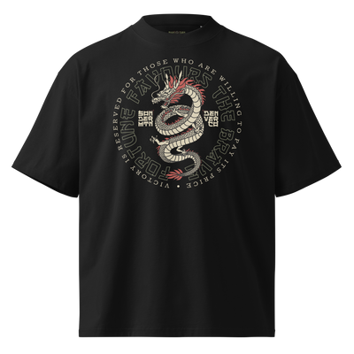 Victory - Tattooed organic oversized high neck t-shirt